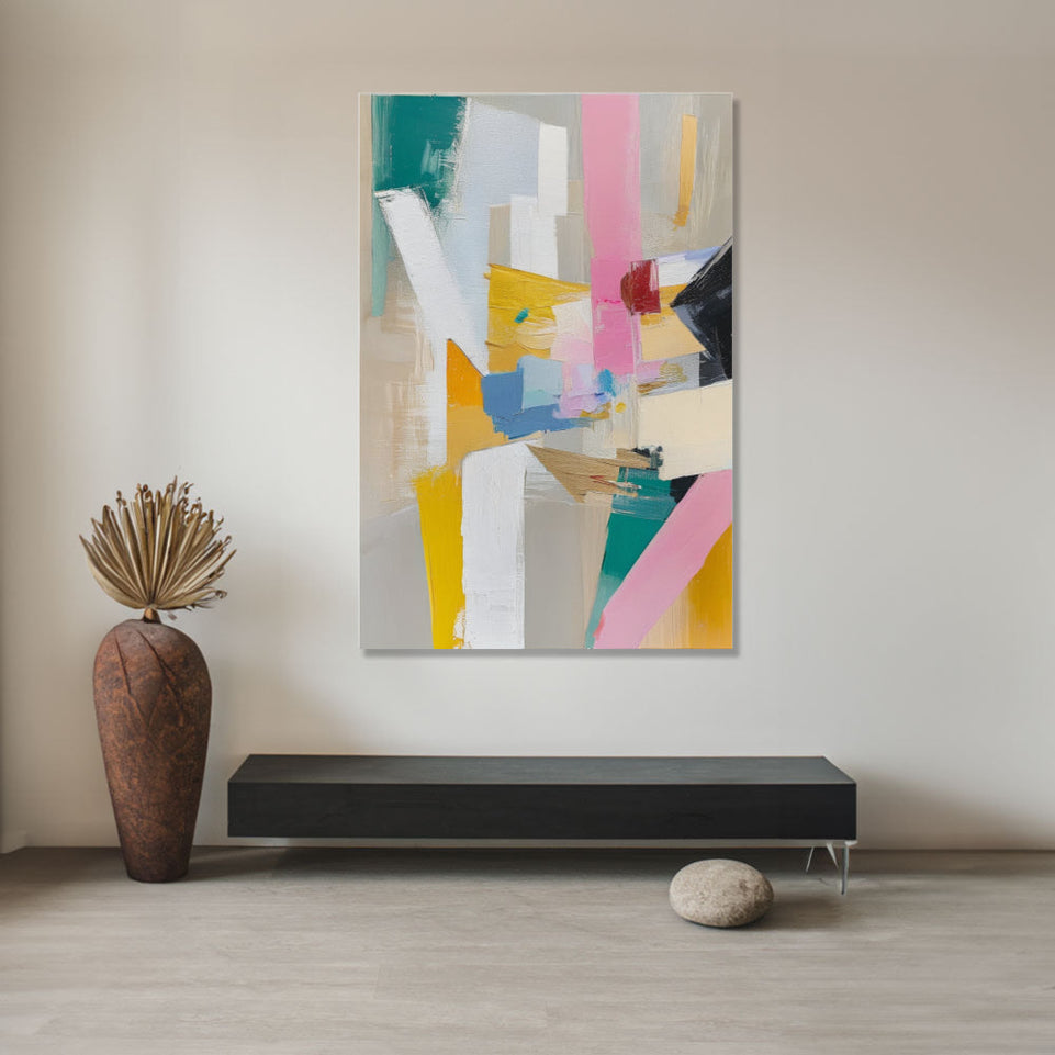 Abstract Symphony I Vibrant Abstract Art for Home Decor June Wall Art