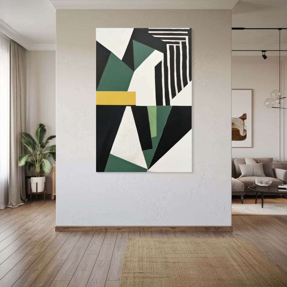 Modern Geometric Abstract Art  Canvas Wall Decor June Wall Art