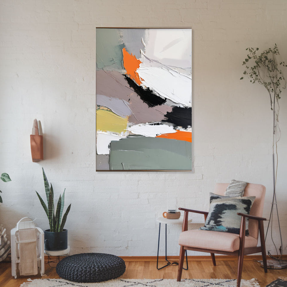 Abstract Canvas Art  Modern Wall Art  Hand Painted Oil Painting  Contemporary Art  Abstract Painting June Wall Art