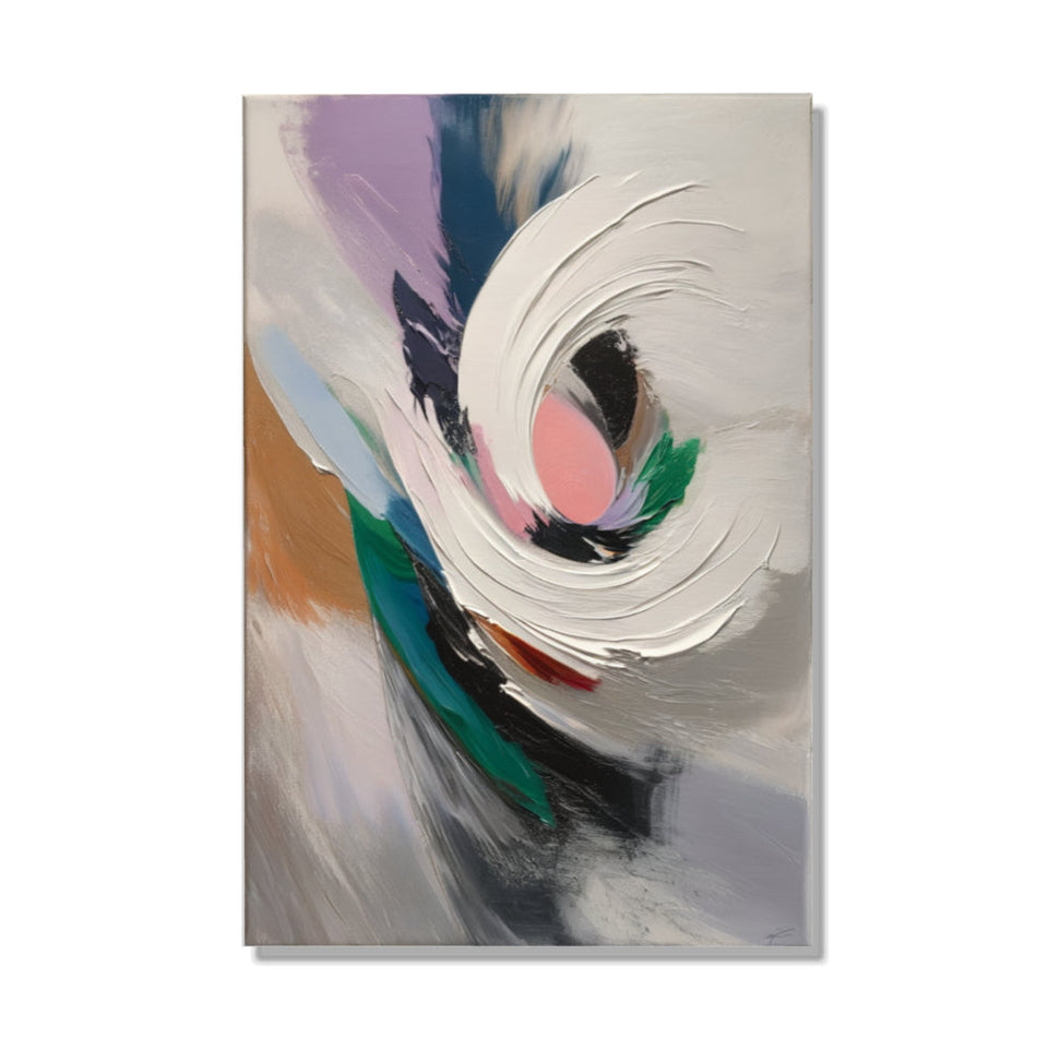 Whirlwind of Colors Abstract Canvas Art June Wall Art