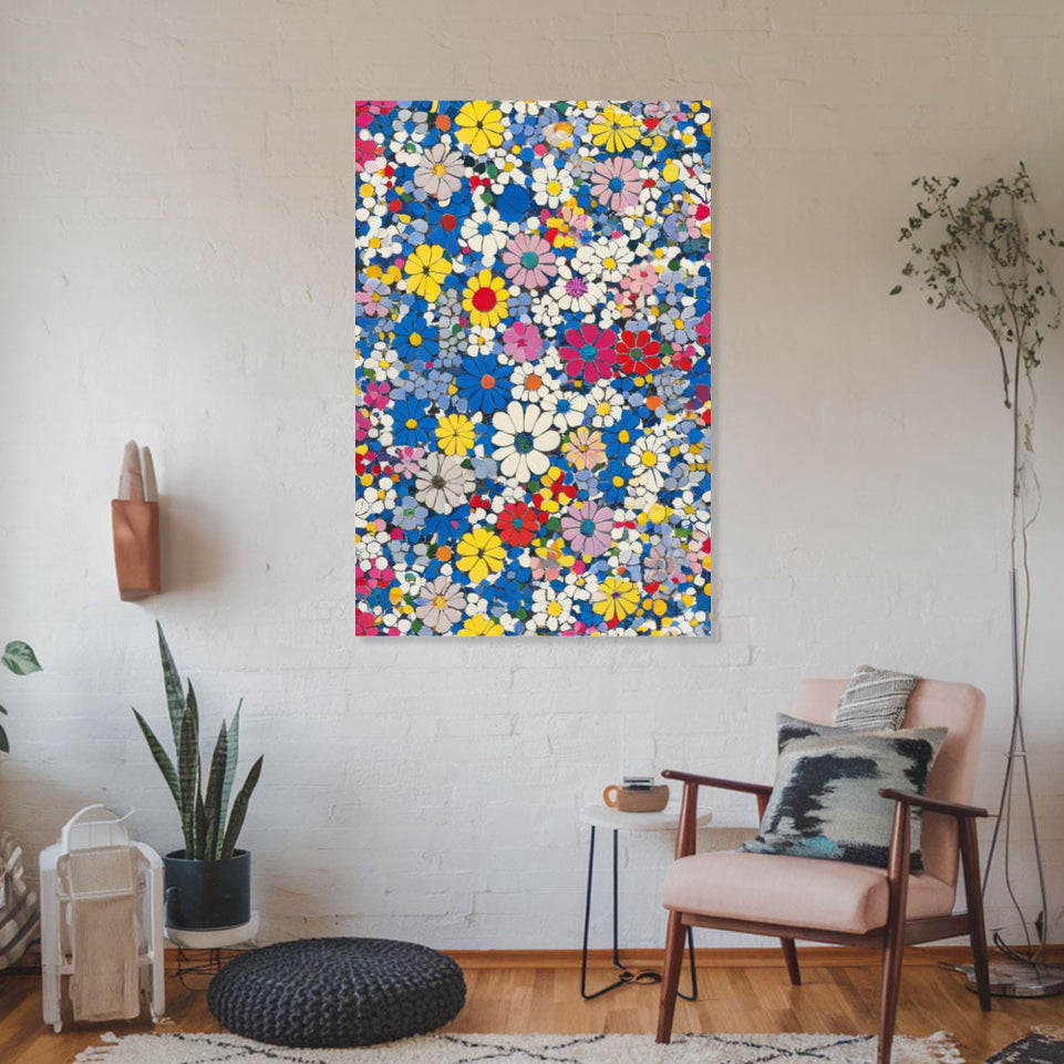 Spring Blossom Garden  Floral Pattern Wall Art June Wall Art