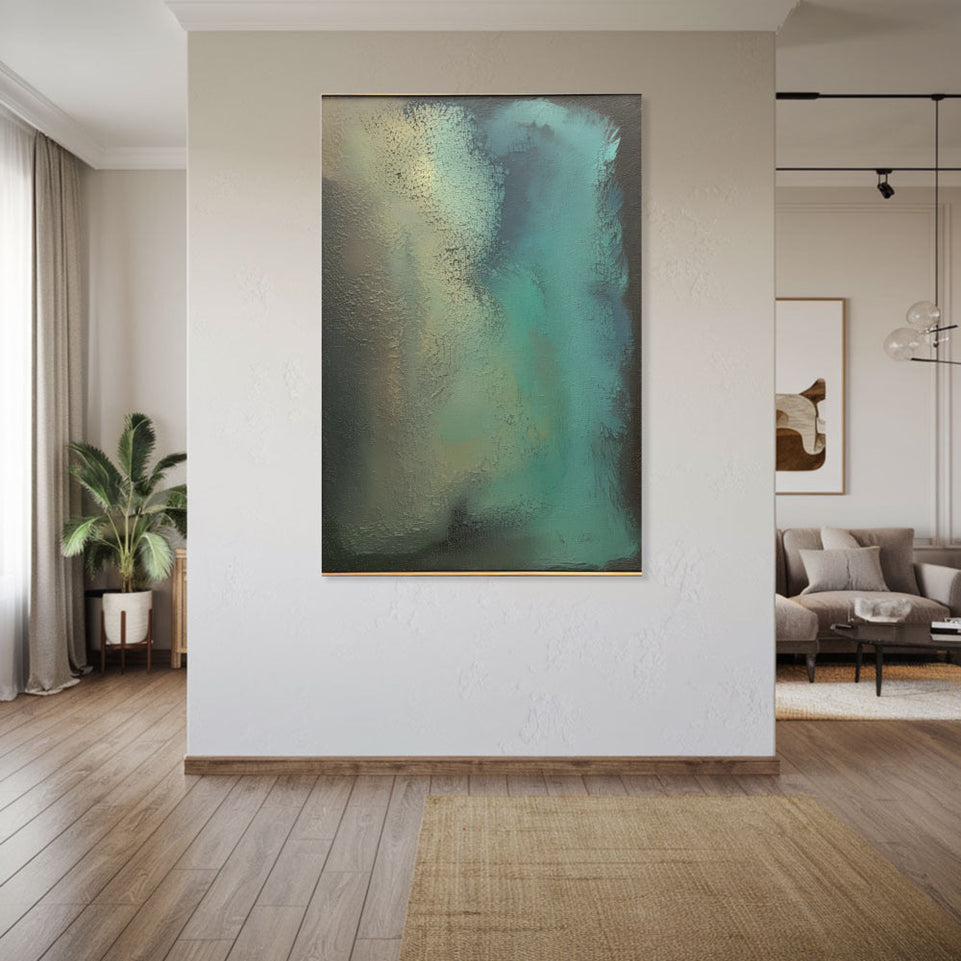 Aqua Dreamscape Abstract Wall Art June Wall Art