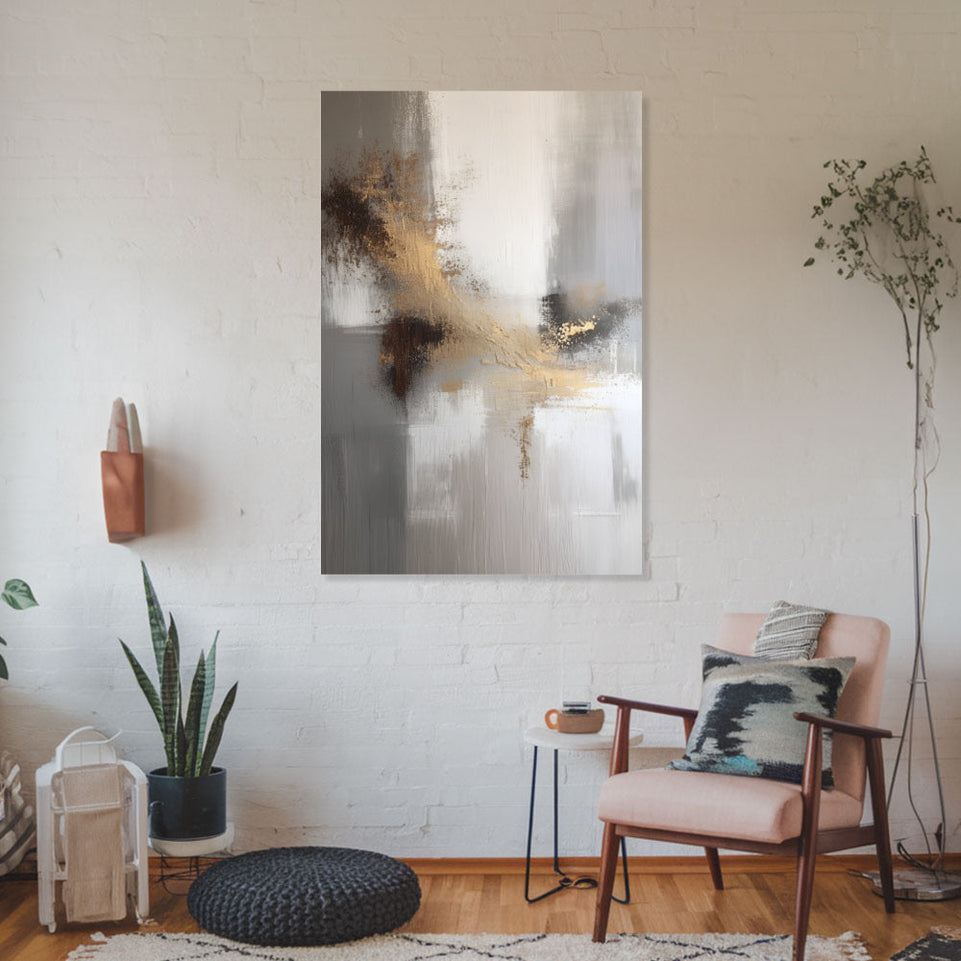 Golden Whisper I Abstract Wall Art June Wall Art