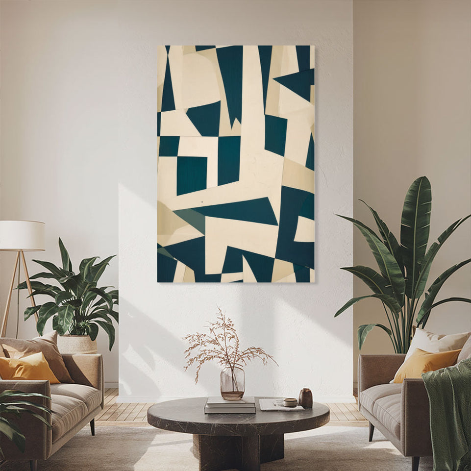 Abstract Geometric Dreamscape Canvas Art June Wall Art