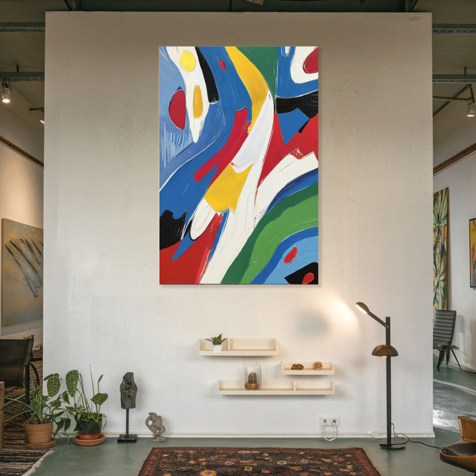Colorful Abstract Expression - Modern Art Canvas June Wall Art