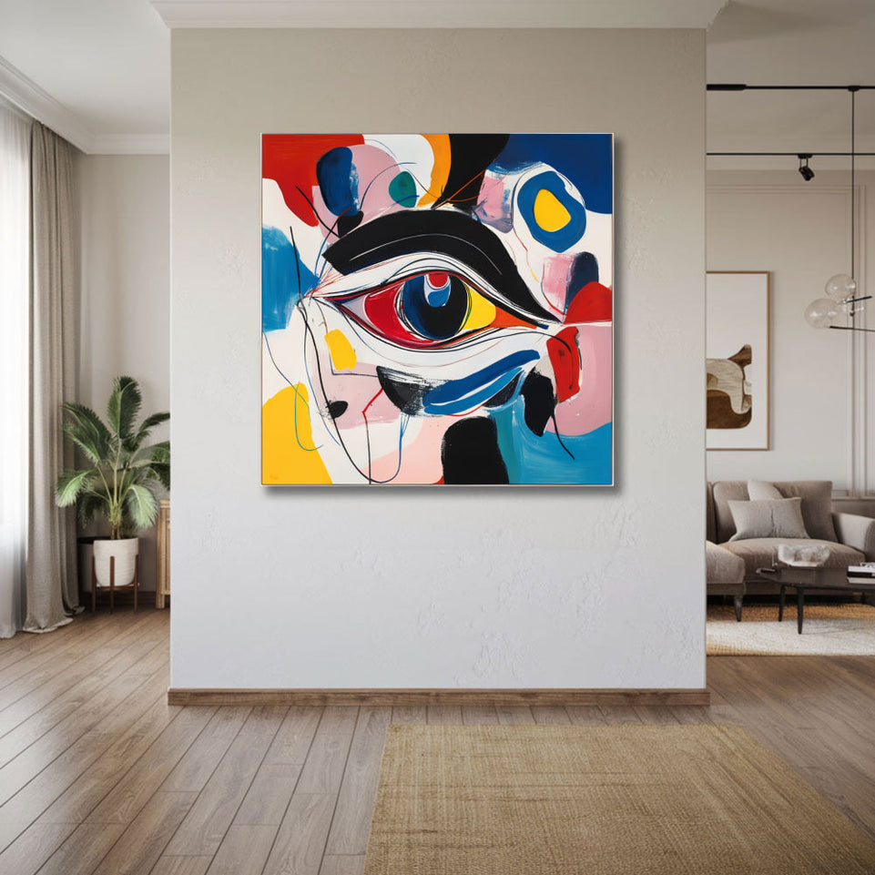 Abstract Eye of the Soul I Vibrant Canvas Art for Home Decor June Wall Art