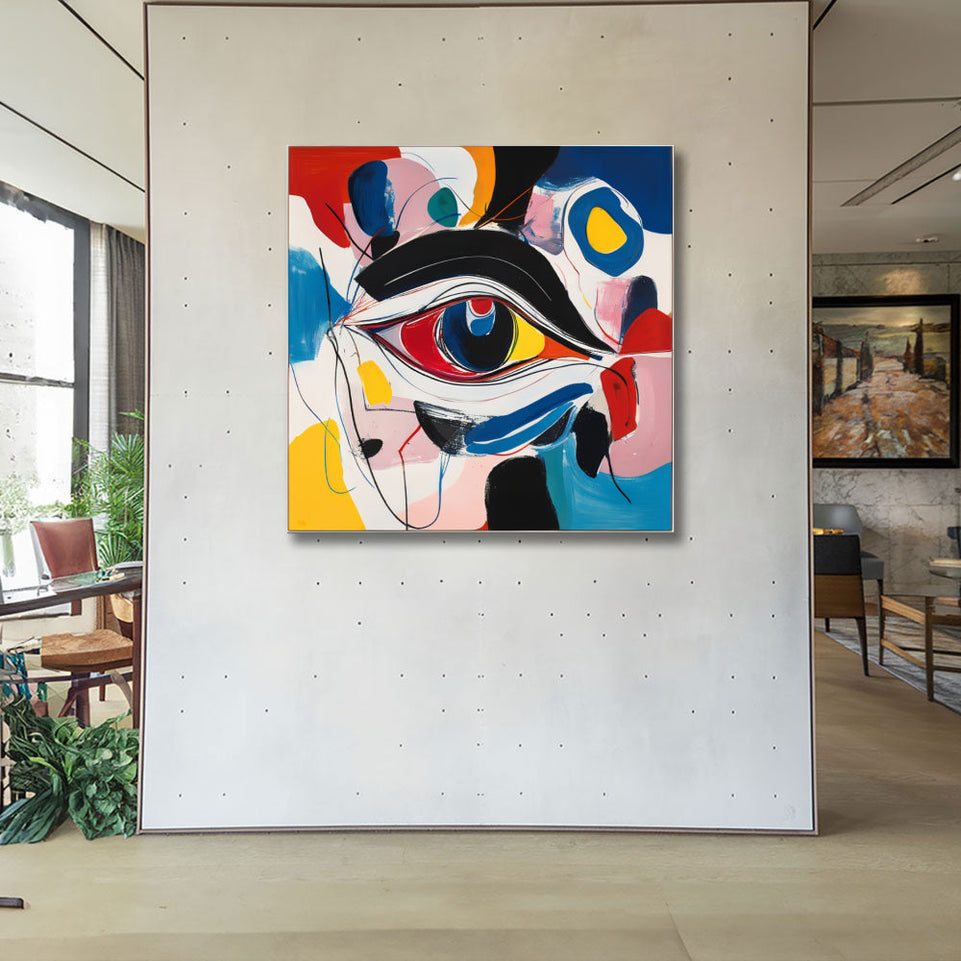 Abstract Eye of the Soul I Vibrant Canvas Art for Home Decor June Wall Art