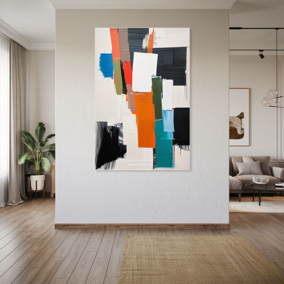 Abstract Symphony in Color  Hand-Painted Abstract Art  Modern Wall Decor June Wall Art
