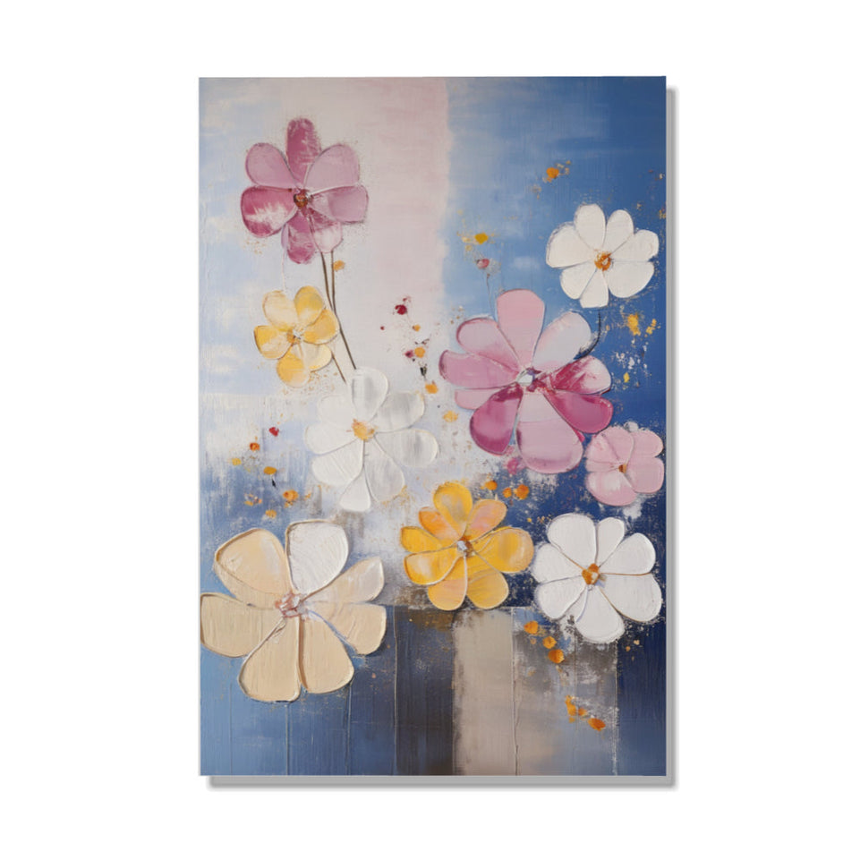 Spring Blossoms Hand-Painted Canvas Art Modern Abstract Wall Decor June Wall Art