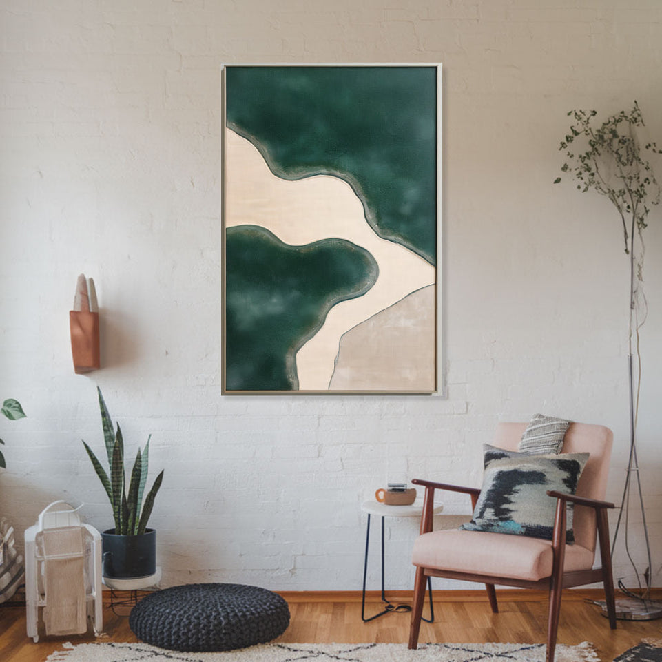 Emerald Dreamscape Abstract Wall Art June Wall Art
