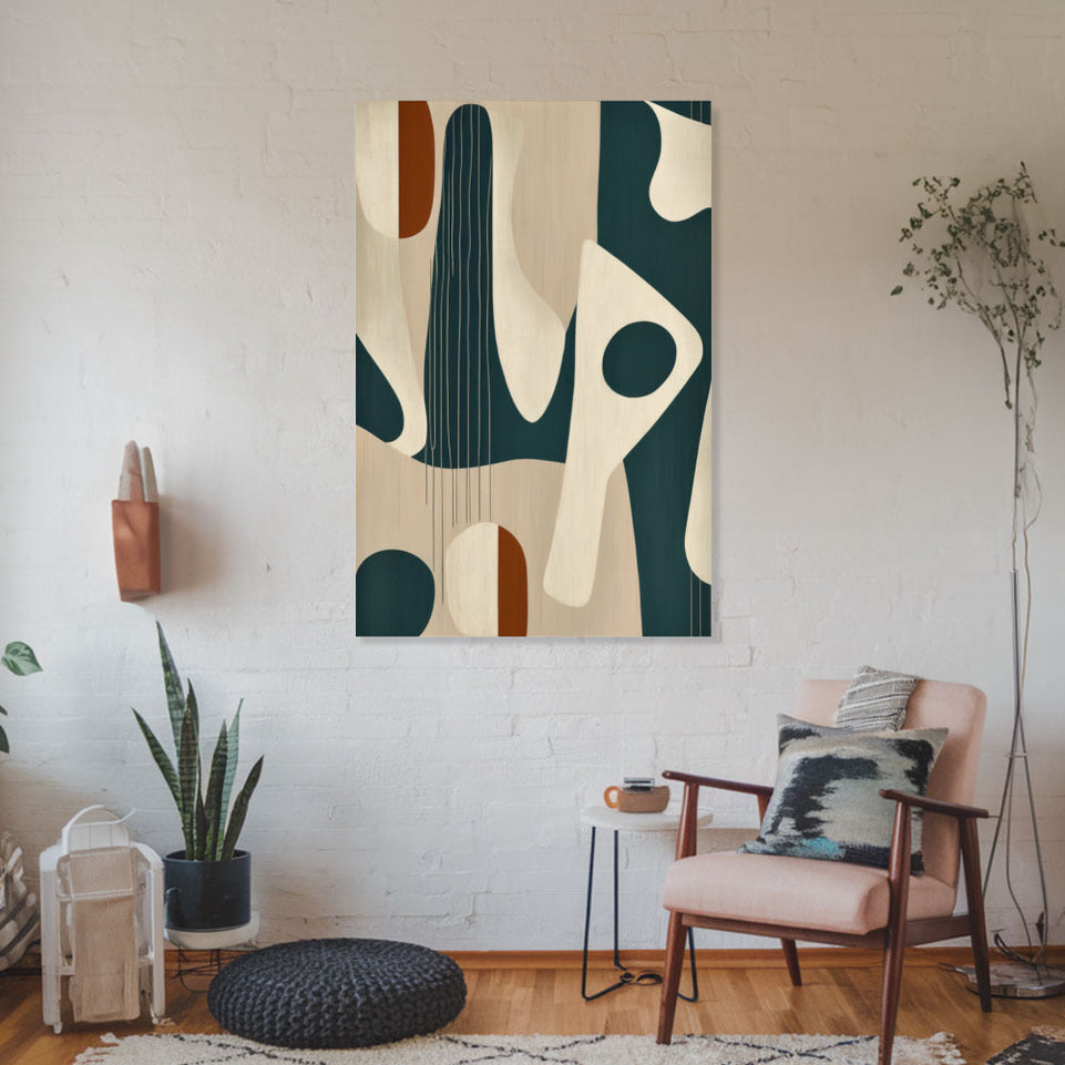 Abstract Shapes in Harmony I Vibrant Modern Wall Art June Wall Art