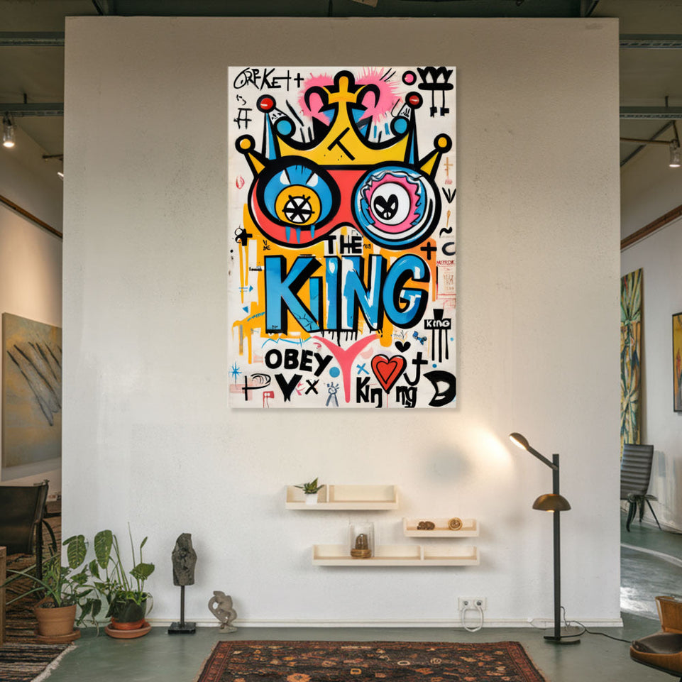 The King's Crown Vibrant Abstract Art  Perfect for Home Decor and Gifts June Wall Art