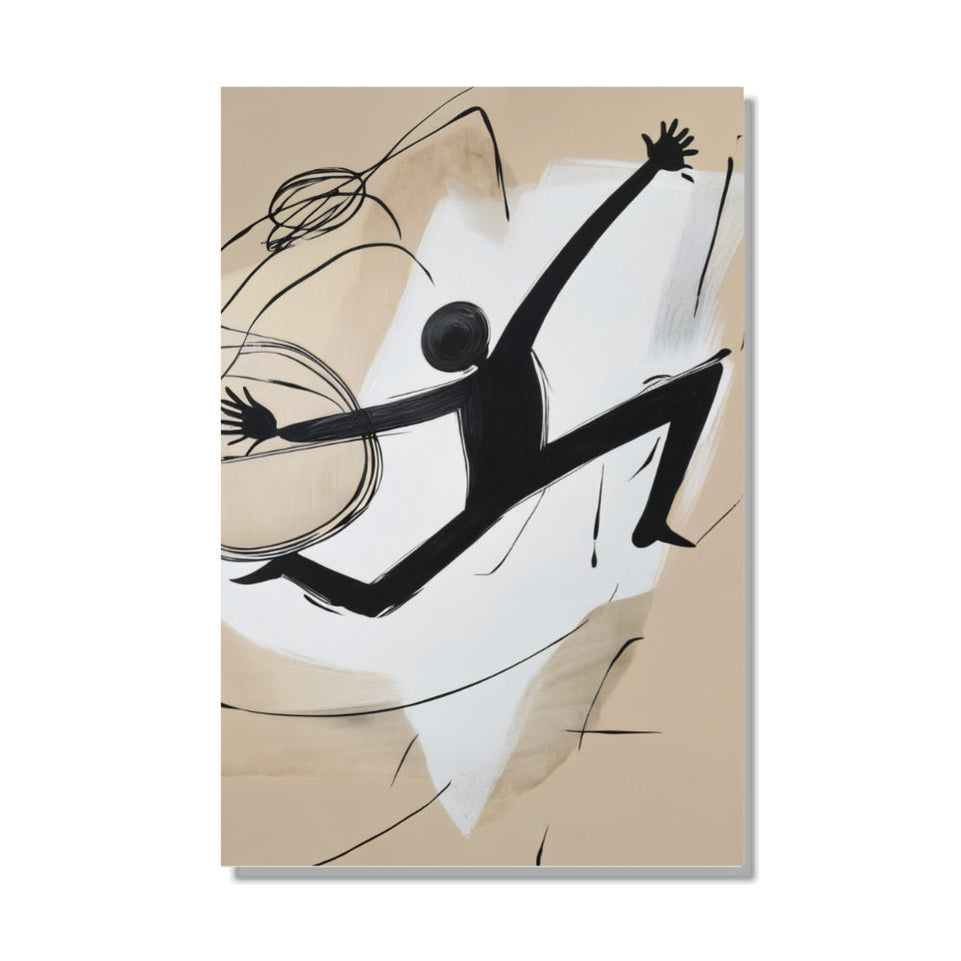 Abstract Dance I Minimalist Figure Art for Home Decor June Wall Art