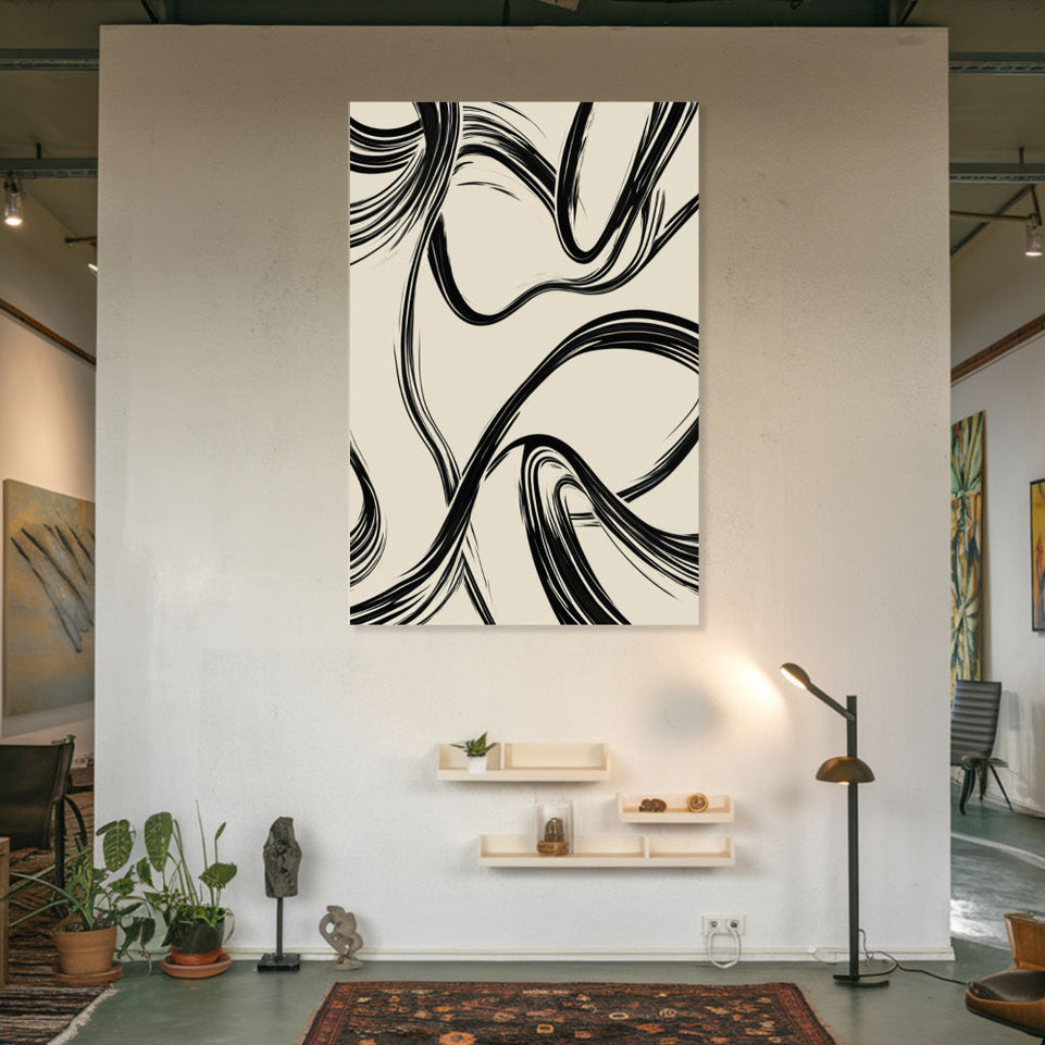 Abstract Swirls Modern Wall Art June Wall Art