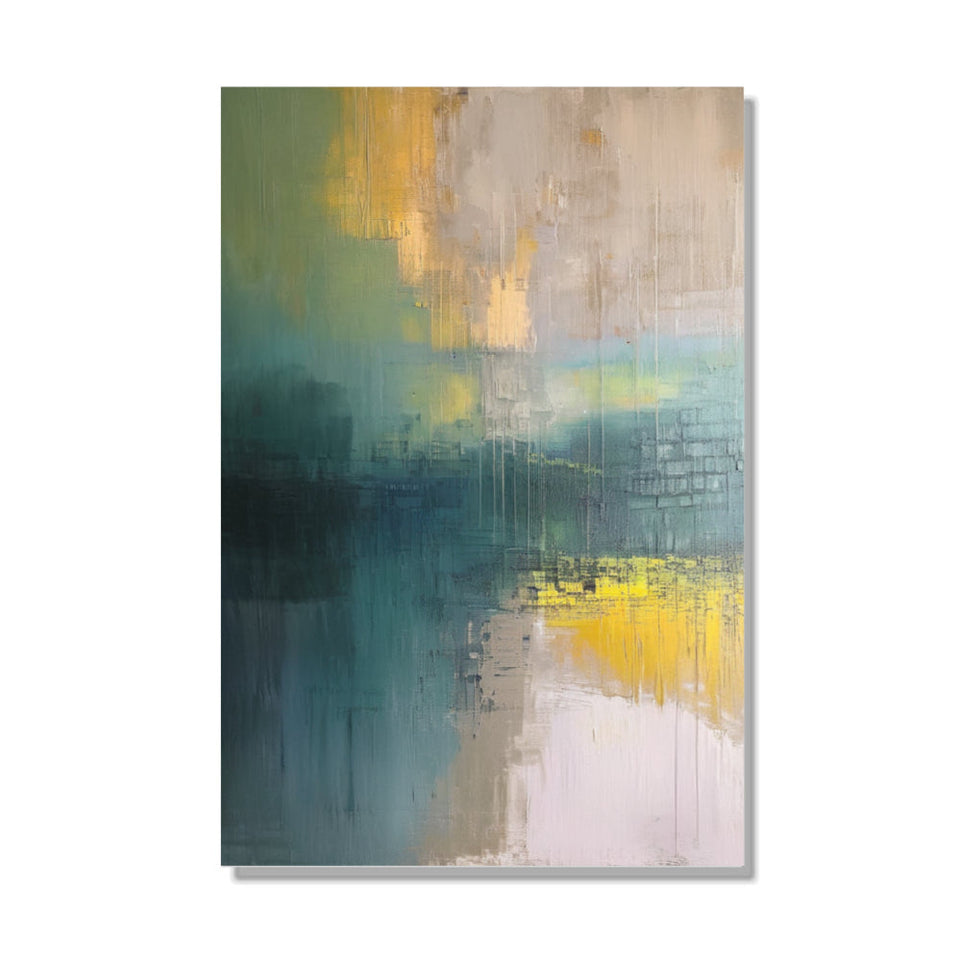 Abstract Reflections I Vibrant Abstract Art for Home Decor June Wall Art