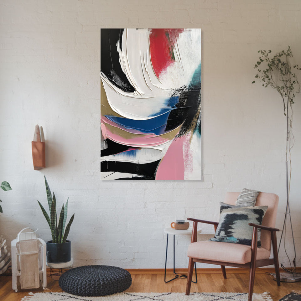 Abstract Symphony of Colors I Vibrant Modern Art June Wall Art