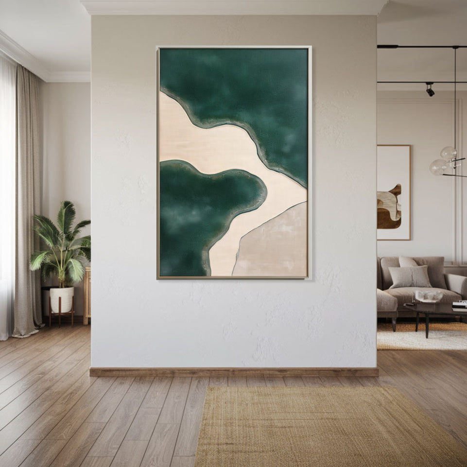 Emerald Dreamscape Abstract Wall Art June Wall Art