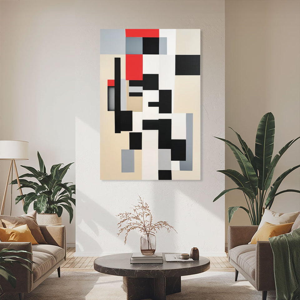 Modern Abstract Geometric Art I Canvas Wall Decor June Wall Art