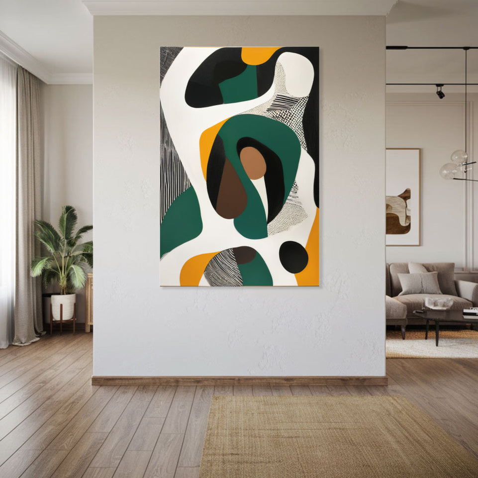 Modern Abstract Art  Colorful Wall Decor June Wall Art