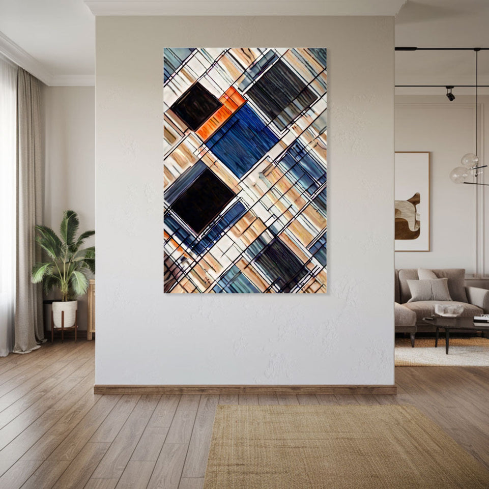 Abstract Geometric Dreamscape  Modern Wall Art for Home Decor, Office, and Gallery June Wall Art
