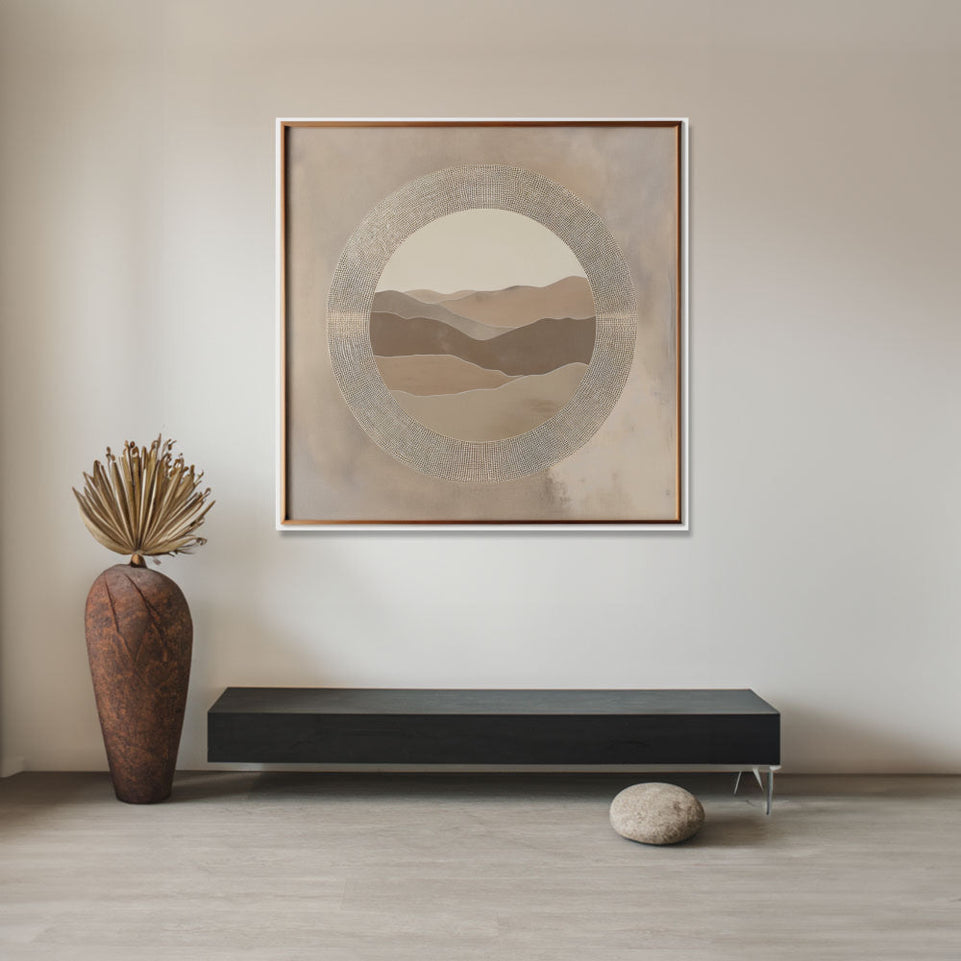 Desert Oasis I Framed Canvas Art June Wall Art