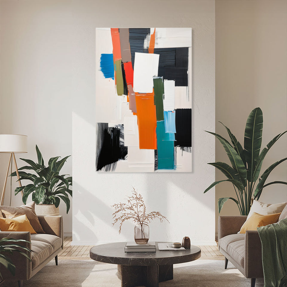 Abstract Symphony in Color  Hand-Painted Abstract Art  Modern Wall Decor June Wall Art