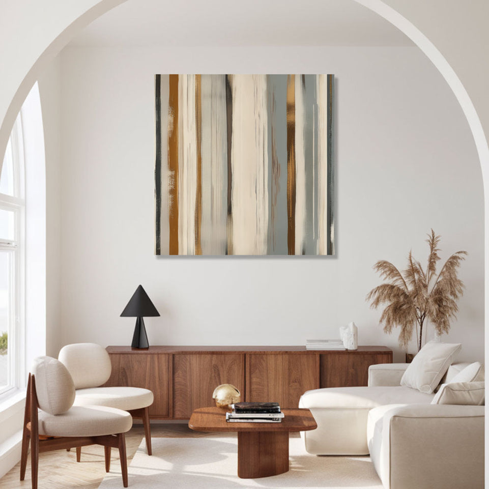 Golden Whisper I Abstract Canvas Art June Wall Art
