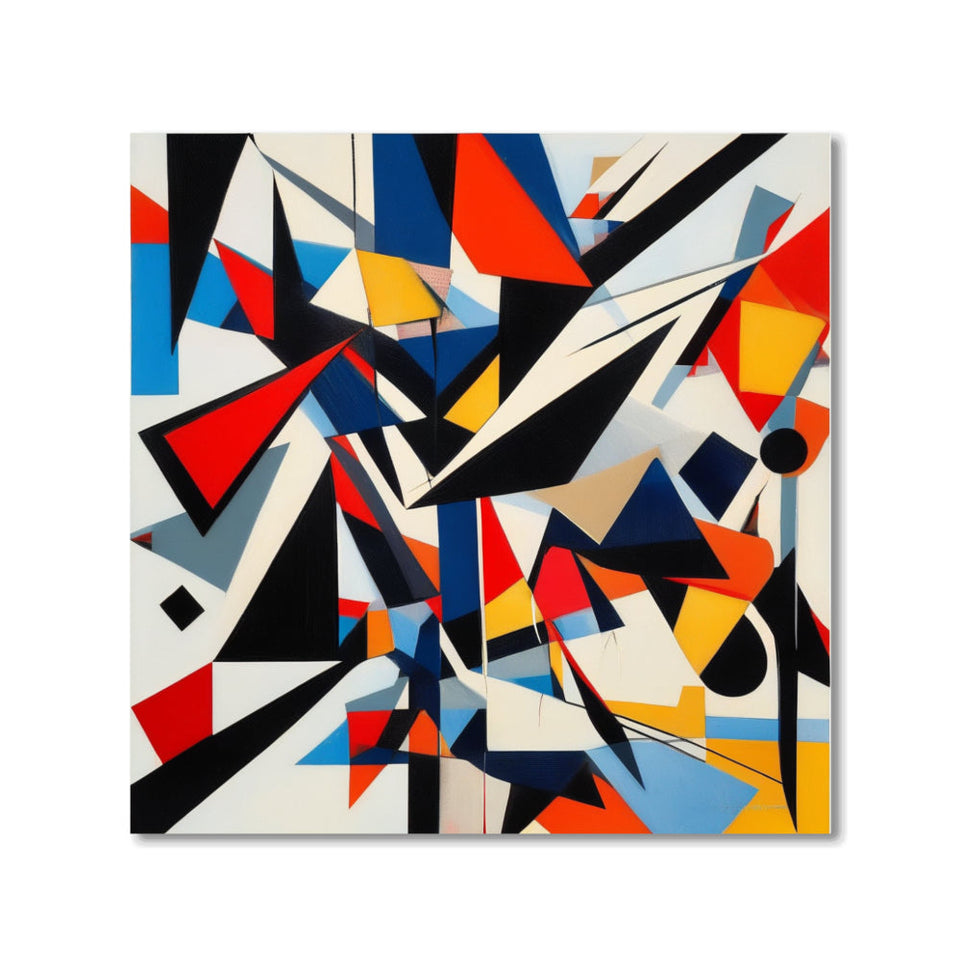 Abstract Geometric Symphony  Canvas Art for Home Decor, Office, and Living Space June Wall Art