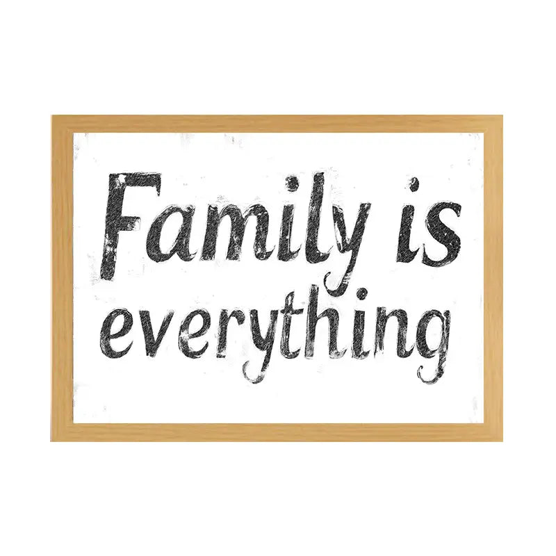 Family Is Everything Light Up Painting – Rustic Framed Wall Art for Home Decor June Wall Art