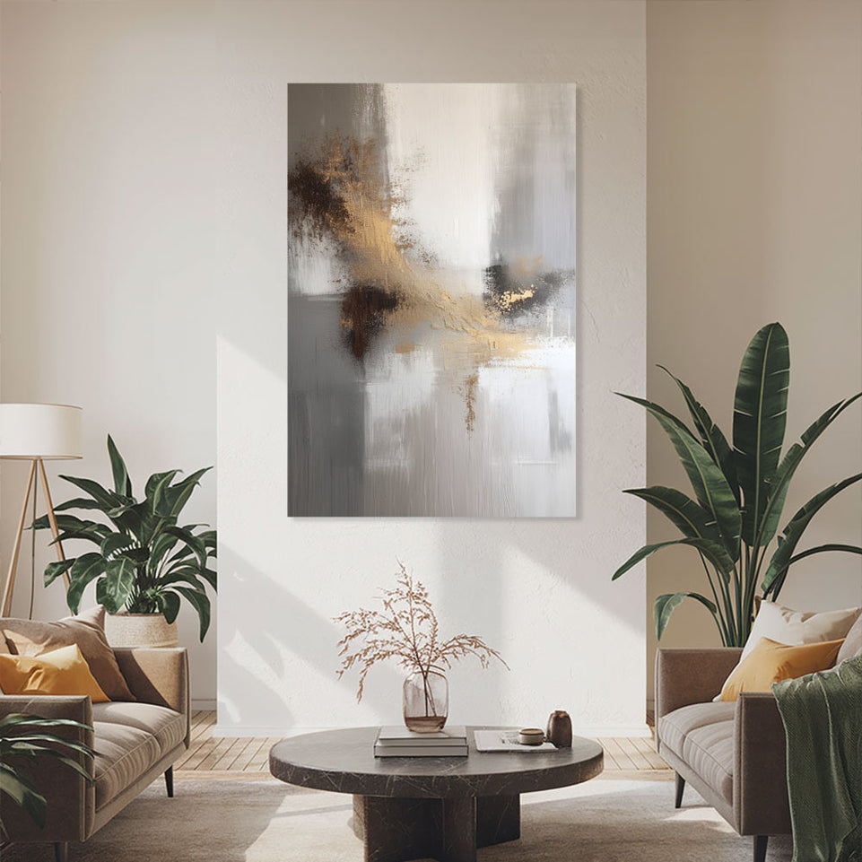 Golden Whisper I Abstract Wall Art June Wall Art