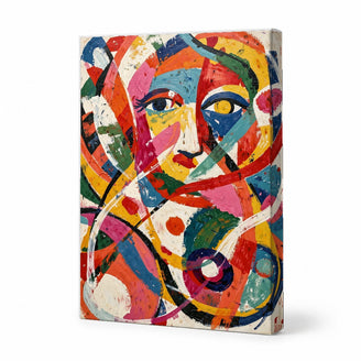 Colorful Abstract Face Canvas Art Print Art Wall Art Wooden Frame for Modern Living Room Bedroom Decor 245-255 Modern Abstract Home Decor Framed Canvas Painting Ready to Hang Artwork Living Room Bedroom Office Wall Decor Premium Poster Print for Home