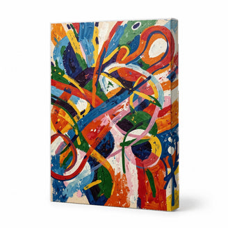 Vibrant Abstract Expression Canvas Art Print Art Wall Art Wooden Frame Colorful Swirls and Shapes for Living Room Bedroom Office Décor 245 Modern Abstract Home Decor Framed Canvas Painting Ready to Hang Artwork Living Room Bedroom Office Wall Decor