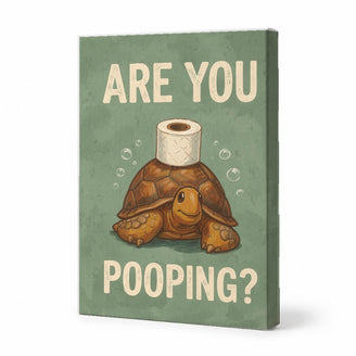 Are You Pooping Turtle Canvas Art Print Art Wall Art Wooden Frame Quirky Funny Home Decor Unique Animal Art for Living Room Bedroom Office Fun Wall Decor Modern Abstract Framed Canvas Painting Humor Modern Abstract Home Decor Ready to Hang Artwork