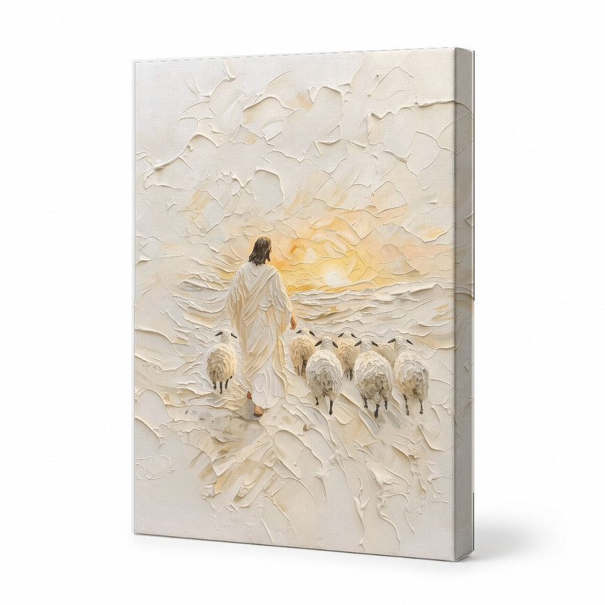 Walking with Compassion: Canvas Art Print Art Wall Art Wooden Frame for Spiritual Reflection and Serenity in Living Room or Bedroom Decor Modern Abstract Home Decor Framed Canvas Painting Ready to Hang Artwork Living Room Bedroom Office Wall Decor