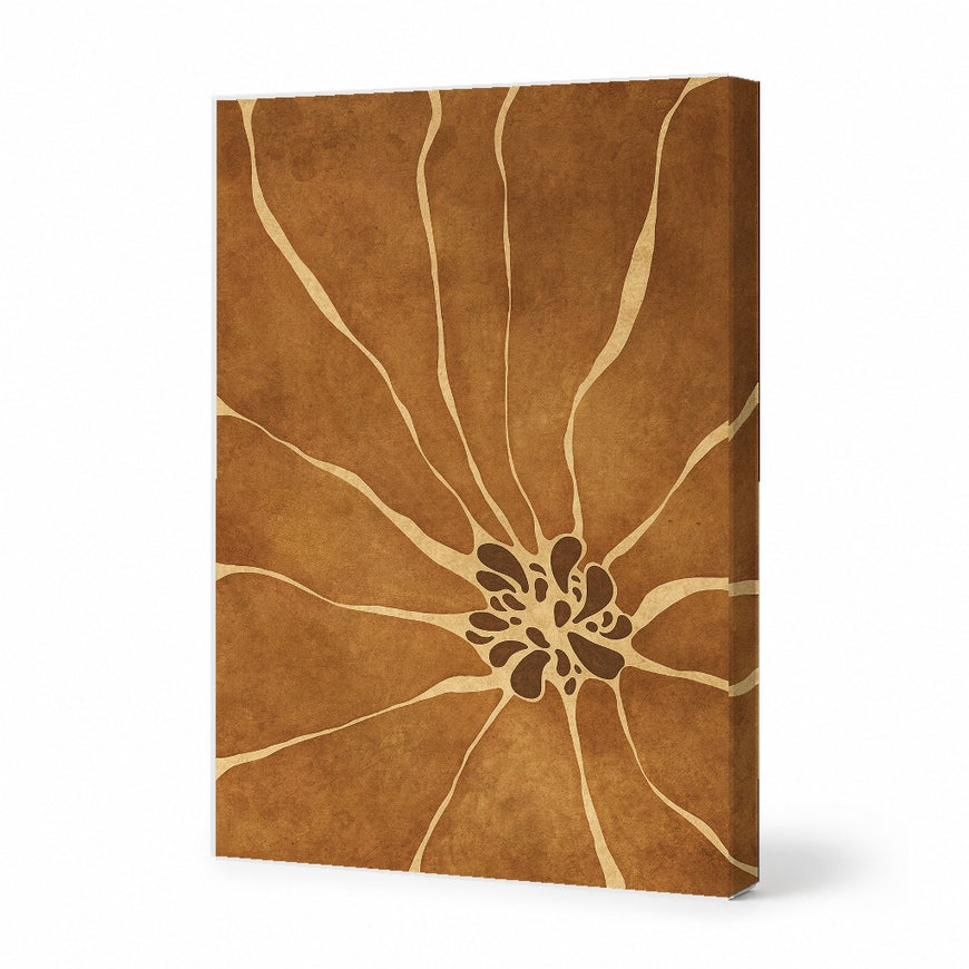Elegant Abstract Floral Canvas Art Print Art Wall Art Wooden Frame for Modern Living Room Decor, Earthy Tones, Minimalist Style, Artistic Touch to Any Room Modern Abstract Home Decor Framed Canvas Painting Ready to Hang Artwork