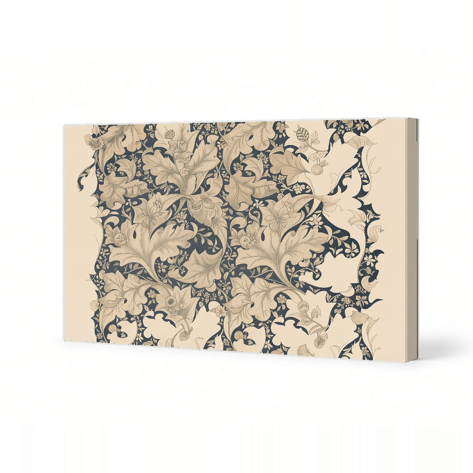 Botanical Elegance Canvas Art Print Art Wall Art Wooden Frame for Living Room Bedroom Decor - Intricate Floral Design in Soft Tones Modern Abstract Home Decor Framed Canvas Painting Ready to Hang Artwork Living Room Bedroom Office Wall Decor