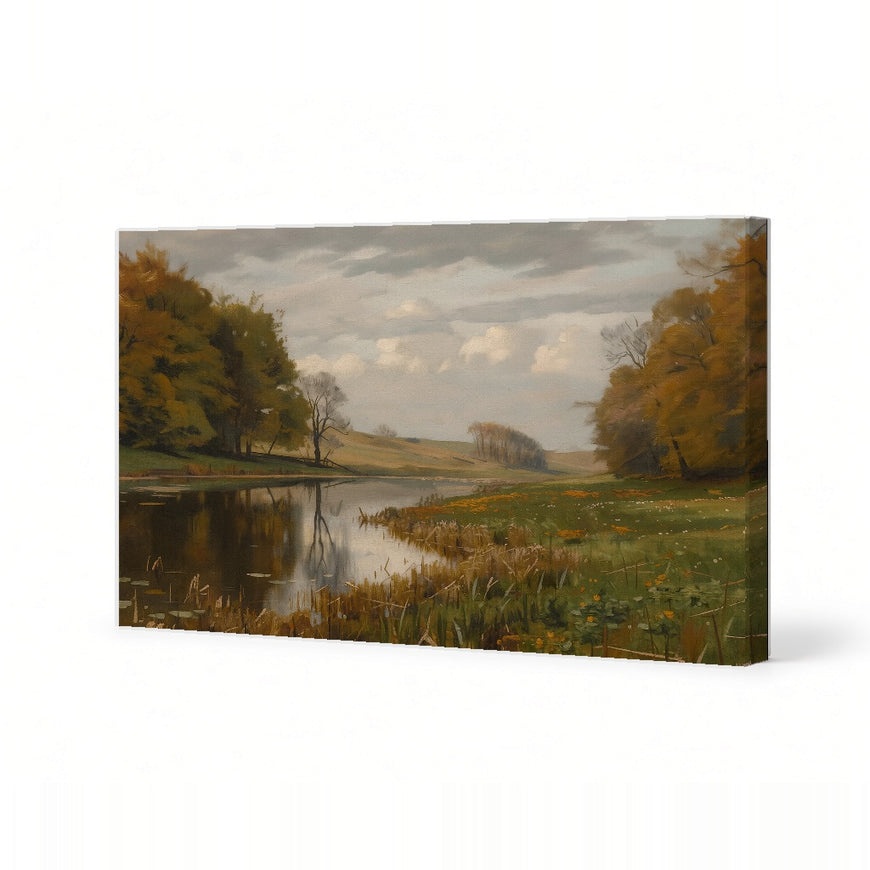Serene Autumn Landscape Canvas Art Print Art Wall Art Wooden Frame for Living Room Bedroom Decor Modern Abstract Home Decor Framed Canvas Painting Ready to Hang Artwork Living Room Bedroom Office Wall Decor Gallery Quality Contemporary Interior