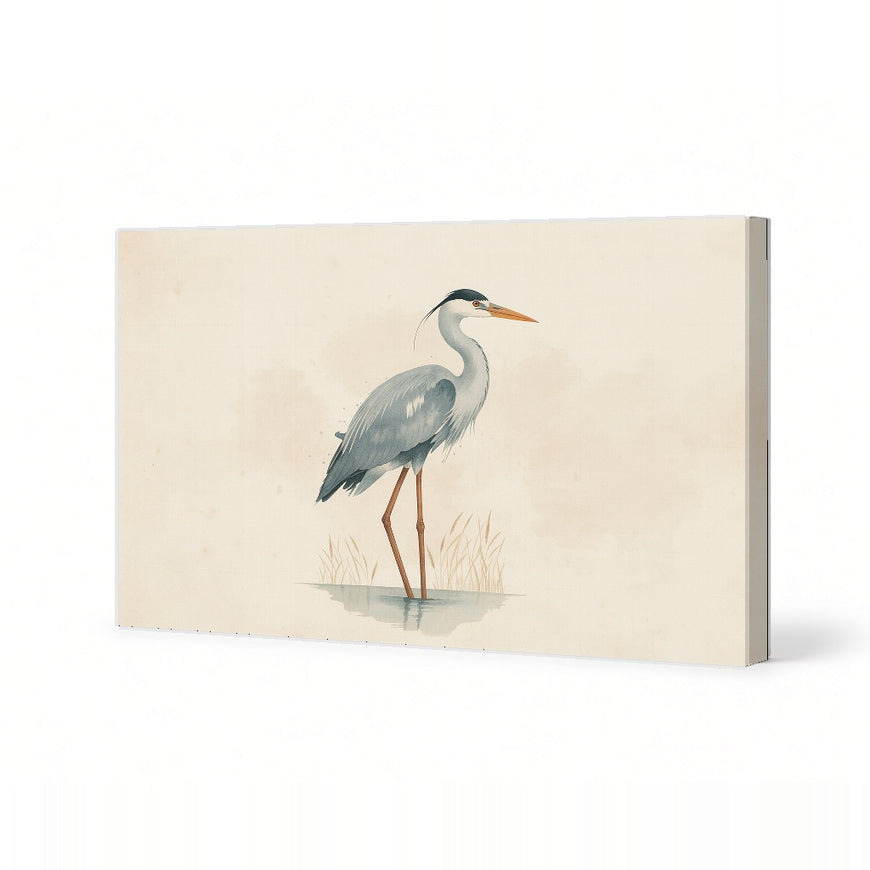 Elegant Heron Canvas Art Print Art Wall Art Wooden Frame for Nature Lovers, Tranquil Home Decor, Ideal for Living Room and Bedroom Modern Abstract Home Decor Framed Canvas Painting Ready to Hang Artwork Living Room Bedroom Office Wall Decor
