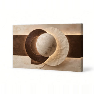 Modern Abstract Moon Canvas Art Print Art Wall Art Wooden Frame for Contemporary Living Room Decor Modern Abstract Home Decor Framed Canvas Painting Ready to Hang Artwork Living Room Bedroom Office Wall Decor Gallery Quality Contemporary Interior