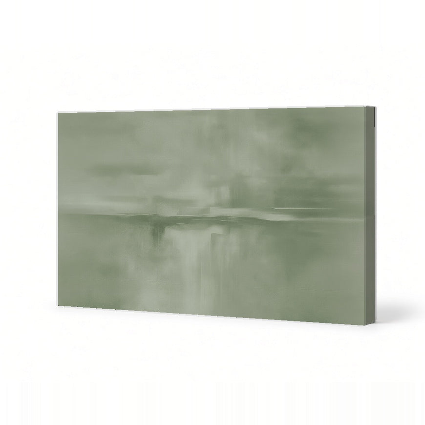 Serene Green Abstract Canvas Art Print Art Wall Art Wooden Frame for Modern Living Room or Bedroom Décor, Minimalist Design, Tranquil Atmosphere, Perfect Gift Idea Modern Abstract Home Decor Framed Canvas Painting Ready to Hang Artwork