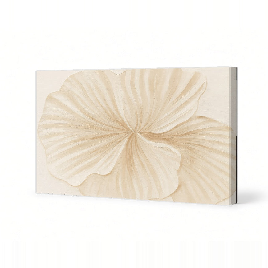 Elegant Beige Floral Canvas Art Print Art Wall Art Wooden Frame for Modern Home Decor, Minimalist Style, Living Room, Bedroom, Office Modern Abstract Home Decor Framed Canvas Painting Ready to Hang Artwork Living Room Bedroom Office Wall Decor