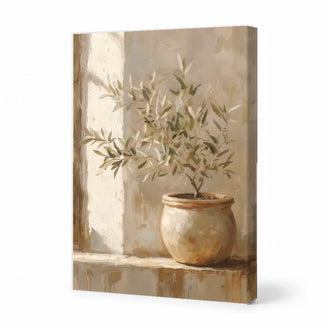 Elegant Olive Branch Canvas Art Print Art Wall Art Wooden Frame for Living Room Decor, Neutral Tones, Nature Inspired, Modern Home Aesthetic, Perfect for Minimalist Spaces Modern Abstract Home Decor Framed Canvas Painting Ready to Hang Artwork