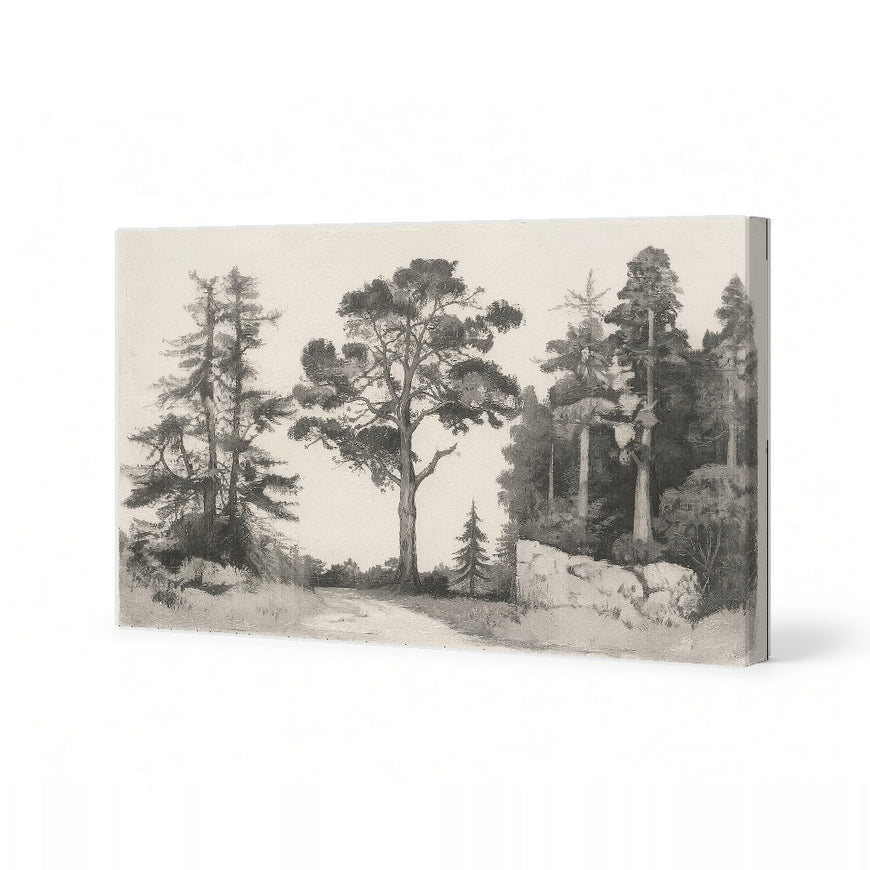 Serene Nature Landscape Canvas Art Print Art Wall Art Wooden Frame - Perfect for Living Room or Office Decor with Tranquil Tree Scenes and Earthy Tones Modern Abstract Home Decor Framed Canvas Painting Ready to Hang Artwork Premium Poster Print for Home