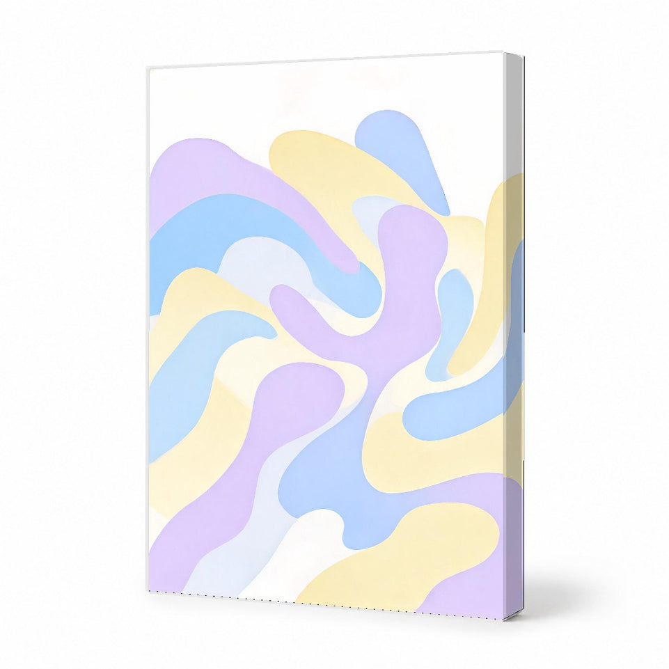 Soft Pastel Waves Canvas Art Print Art Wall Art