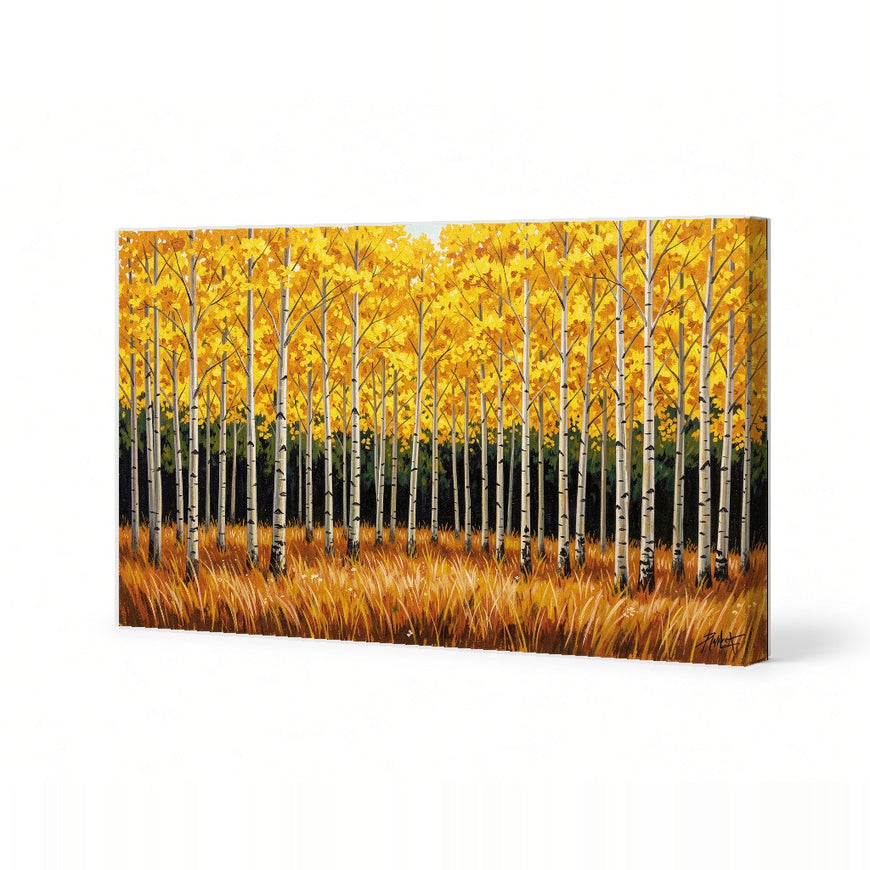 Golden Autumn Forest Canvas Art Print Art Wall Art Wooden Frame for Living Room Bedroom Office Decor Modern Abstract Home Decor Framed Canvas Painting Ready to Hang Artwork Living Room Bedroom Office Wall Decor Gallery Quality Contemporary Interior