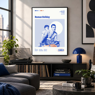 Roman Holiday Movie Poster Canvas Print, Minimalist Classic Film Art, 1953 Movie Wall Art, Canvas Poster Gift for Movie Lovers, Home Decor