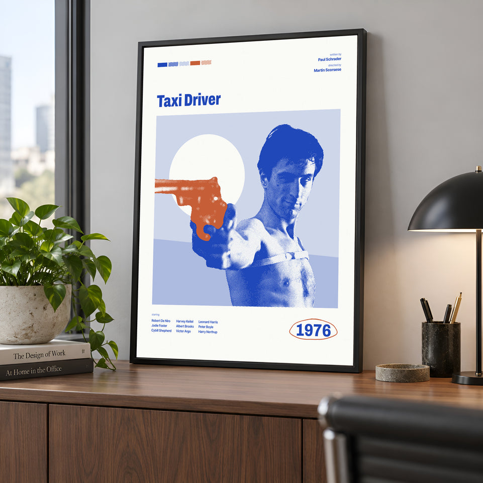 Taxi Driver Movie Poster Canvas Print, Wall Decor for Film Enthusiasts, Iconic 1976 Artwork, Unique Gift for Cinephiles