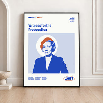 Witness for the Prosecution Canvas Print, 1957 Movie Poster Art, Classic Wall Decor, Unique Gift for Movie Enthusiasts