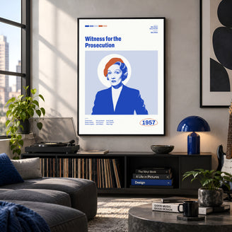 Witness for the Prosecution Canvas Print, 1957 Movie Poster Art, Classic Wall Decor, Unique Gift for Movie Enthusiasts