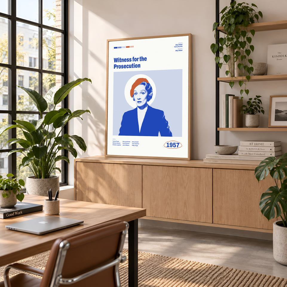 Witness for the Prosecution Canvas Print, 1957 Movie Poster Art, Classic Wall Decor, Unique Gift for Movie Enthusiasts
